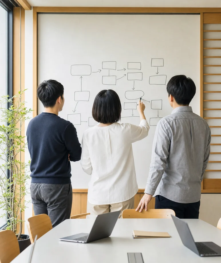研修で終わらせず、内製化まで見ます