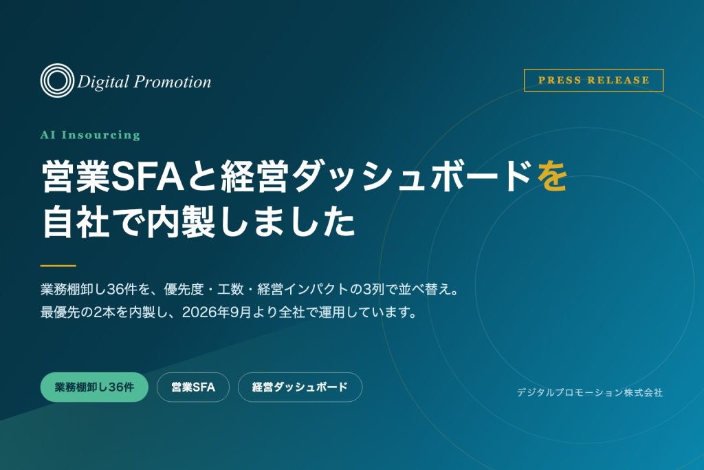 営業SFAと経営ダッシュボードを自社で内製しました